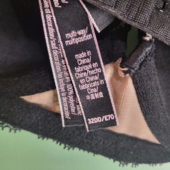 Victoria's Secret multi-way bra - 32DD - pink with black lace - Picture 5 of 7